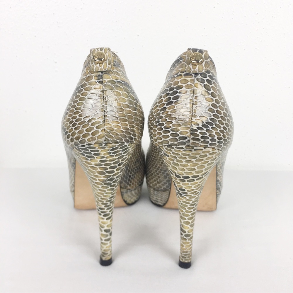 Stuart Weitzman Size 8 Snake Print High Heels - image 5